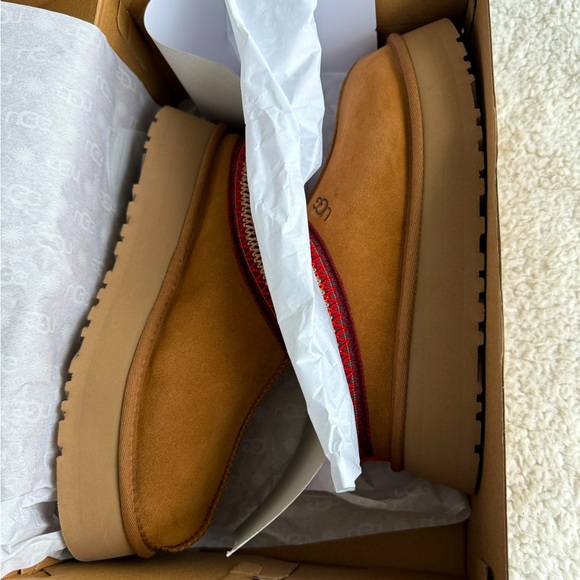 Ugg Tazz Platform Slippers Chesnut Size 9 - Picture 4 of 6